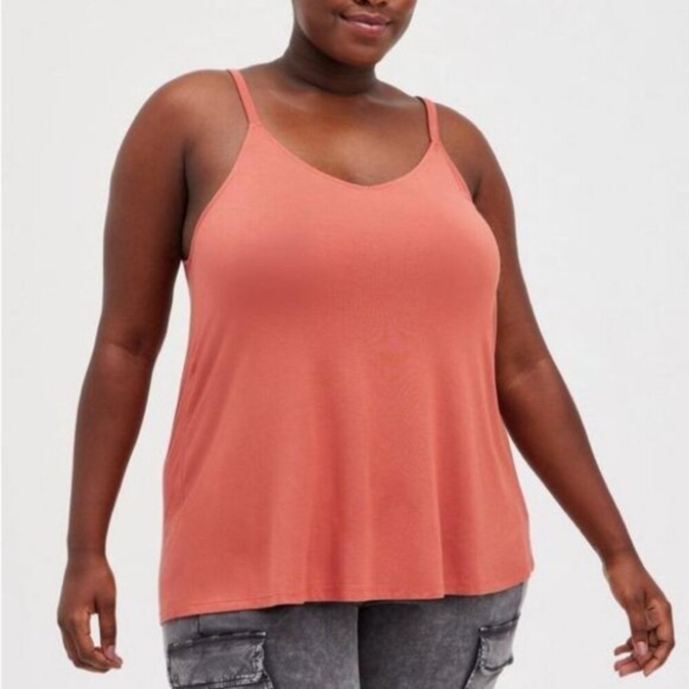 Women’s torrid 2 Orange Pink Swing Super Soft Cami 18 20 2XL 2X XXL